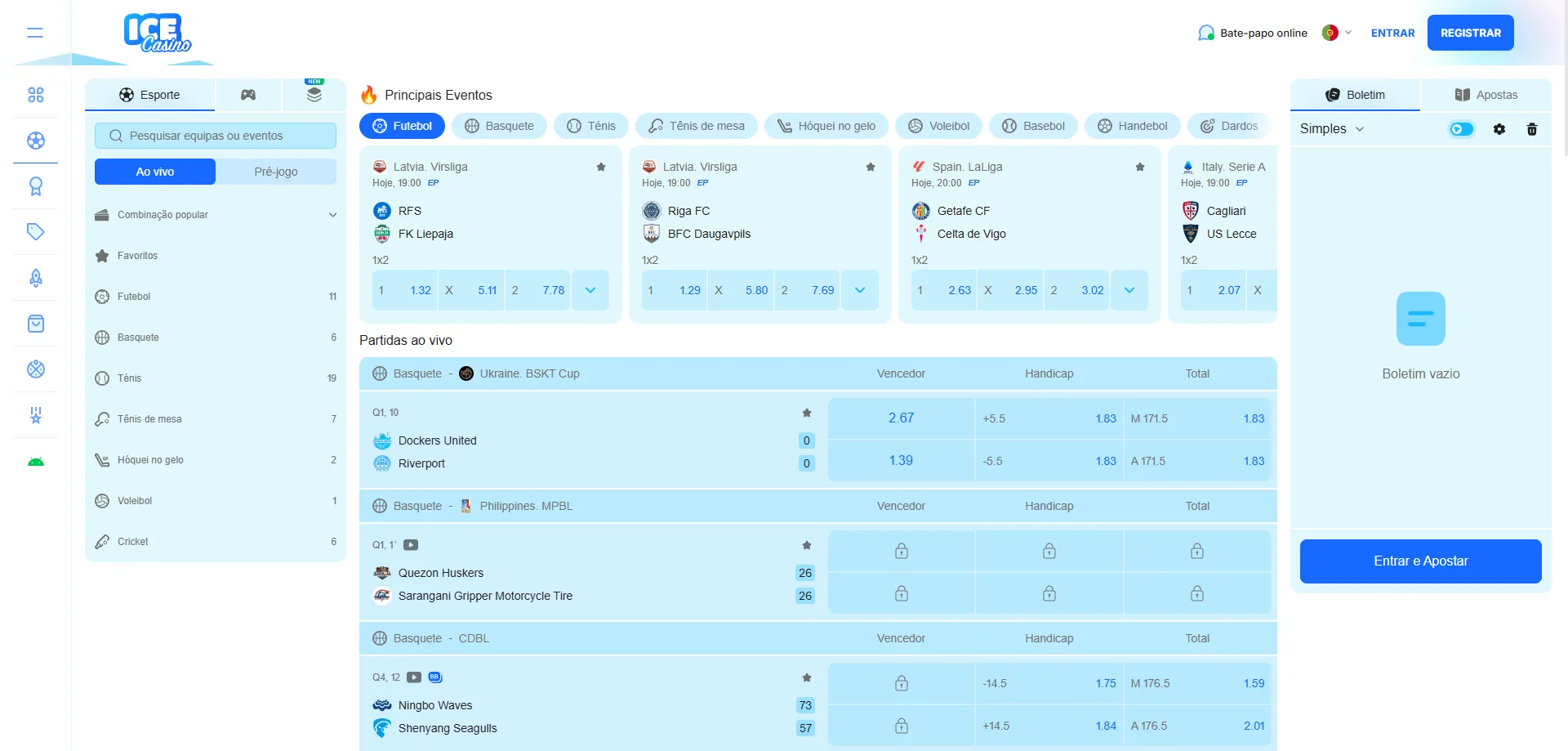 Promoções de apostas esportivas disponíveis no ice casino